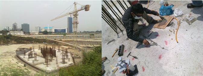 Crack Injection Repair for Raft Foundation
